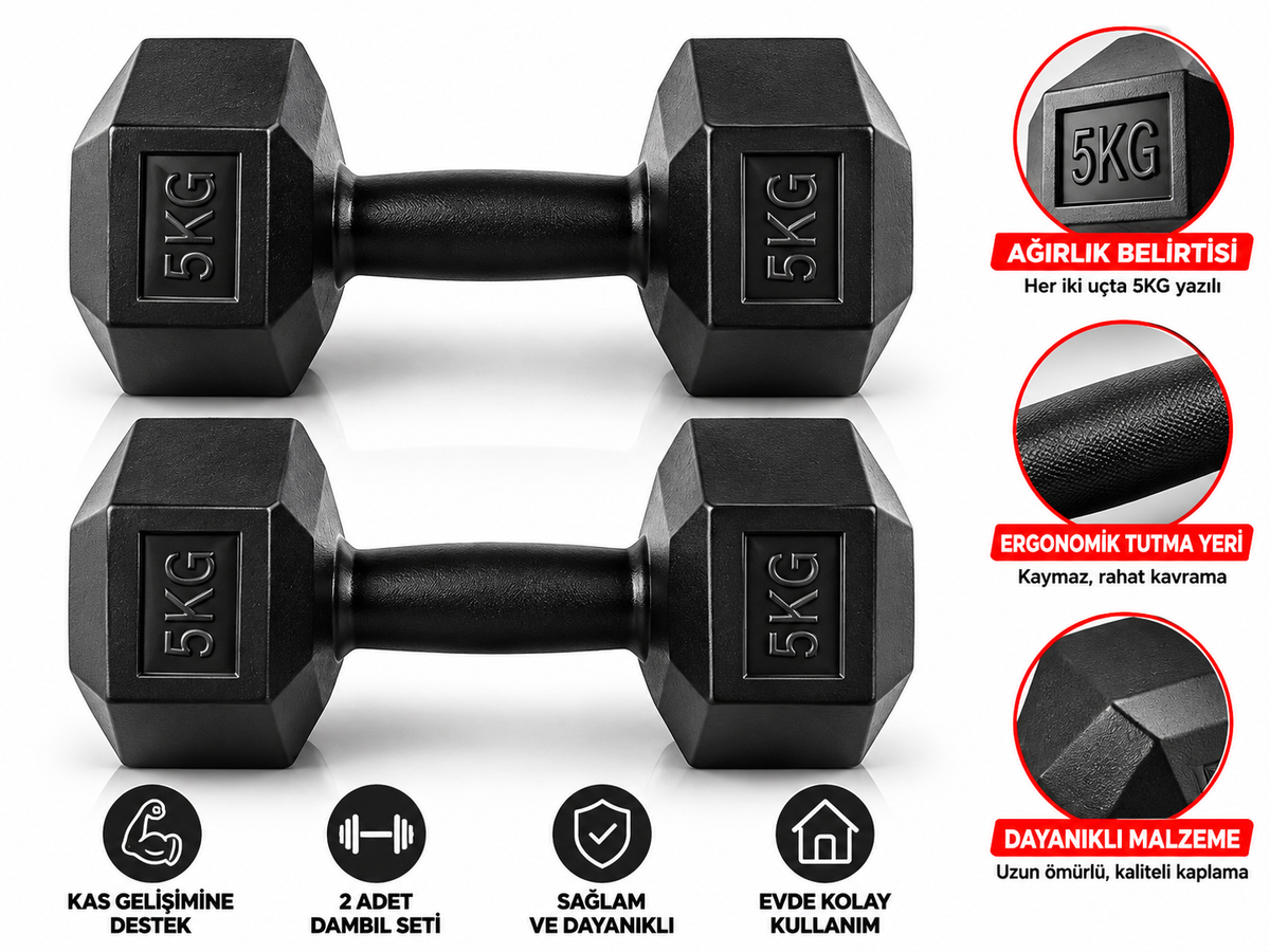5 KG 2 ADET PLASTİK DAMBIL
